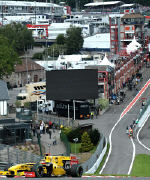 Webber beim GP von Belgien auf der Pole