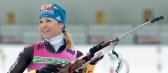 Magdalena Neuner vor dem 15 Kilometer Einzelrennen