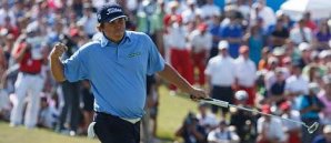 Jason Dufner ballt nach dem letzten Putt die Faus Jason Dufner, Byron Nelson Championship, Sieger, US PGA Tour