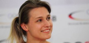 Britta Heidemann freut sich über ihren Halbfinaleinzug Fechten,Heidemann,Olympia