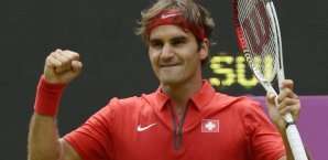 Roger Federer steht im Achtelfinale Federer, Olympia, Tennis