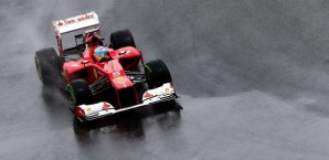 Fernando Alonso trotzt dem Regen Fernando Alonso, Ferrari