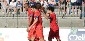 Inter Mailand jubelt in den neuen Auswärtstrikots Fußball,Inter Mailand,Jubel
