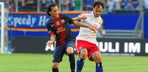 Auch Heiko Westermann konnte die Niederlage des HSV nicht verhindern Heiko Westermann, Hamburger SV, FC Barcelona, Testspiel