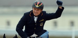 Michael Jung kämpft um die Goldmedaille im Einzel Michael Jung, Vielseitigkeitsreiten