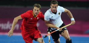 Christopher Zeller (re.) erzielte den Siegtreffer Olympia, Hockey, Deutschland, Zeller