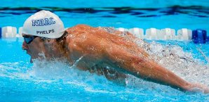 Michael Phelps in seinem Element Olympia, Michael Phelps,Schwimmen,