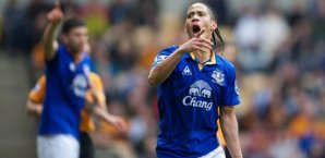 Steven Pienaar im Everton-Trikot Pienaar, Everton, Tottenham