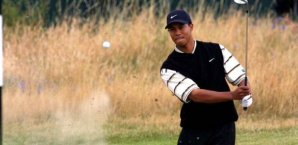 Tiger Woods bei den letzten British Open auf dem Royal Lytham-Kurs 2001 Tiger Woods,British Open,2001,Royal Lytham