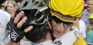 Mark Cavendish bedankt sich bei seinem Chef Bradley Wiggins Tour de France,Wiggins,Cavendish
