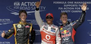 Die Startplätze beim Großen Preis von Ungarn vettel,hamilton,grosjean