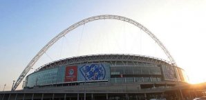 Das Wembley Stadion ist erneut Schauplatz eines wichtigen Spiels Wembley Stadion, London