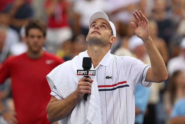 Andy Roddick bei seinem emotionalen Abschied