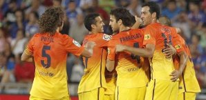 Carles Puyol (li.) musste in der zweiten Halbzeit ausgewechselt werden Carles,puyol,fc,barcelona