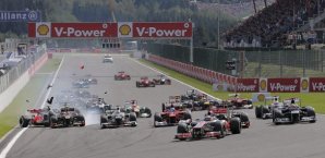 Unfall beim Großen Preis von Belgien Formel 1, GP von Belgien,Unfall