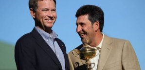 Davis Love III und José Maria Olazabal mit dem Ryder Cup Golf,Ryder Cup,Love III,Olazabal