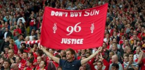 Die Hillsborough-Katastrophe ist in Liverpool noch allgegenwärtig Hillsborough,liverpool,plakat