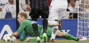 Joe Hart bekam einen Rüffel von Trainer Roberto Mancini joe,hart,roberto,mancini,manchester,city,champions,league,real,madrid