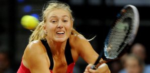 Maria Sharapova hatte mit ihrer Gegnerin viel Mühe Maria Sharapova, Tennis