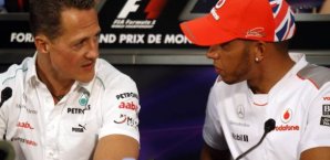 Michael Schumacher und Lewis Hamilton im Gespräch Michael Schumacher,Lewis Hamilton,Formel 1