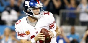 Eli Manning feiert mit den Giants den zweiten Saisonsieg in der NFL New York Giants, NFL, Eli Manning