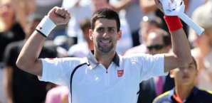 Novak Djokovic in Siegerpose Novak Djokovic, US Open, Tennis