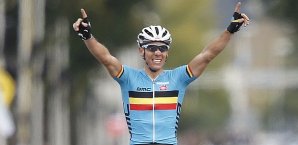 Philippe Gilbert jubelt über den WM-Titel Philippe Gilbert, WM