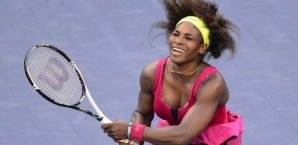 Serena Williams jubelt nach ihrem Sieg im Halbfinale der US Open gegen Sara Errani. Serena Williams,Tennis,US Open