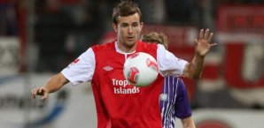 Dennis Sörensen erzielte das Tor des Tages für Cottbus Sörensen,Cottbus