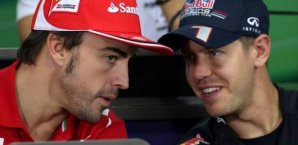 Sebastian Vettel und Fernando Alonso kämpfen um die WM-Krone Formel 1,Alonso,Vettel