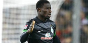 Joseph Akpala hat im Sturm von Werder Bremen derzeit die Nase vorn. Joseph Akpala,Werder Bremen,Bundesliga,FC Augsburg