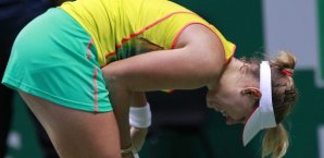 Die ausgepowerte Angelique Kerber musste sich Na Li beugen Kerber,Tennis
