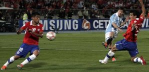 Lionel Messi erzielte einen Treffer im Quali-Spiel gegen Chile Lionel Messi,Argentinien,Chile,WM-Qualifikation