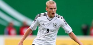 Sebastian Rode von Eintracht Frankfurt spielt in der U 21 eine gute Rolle. Sebastian Rode,Eintracht Frankfurt,DFB-Elf