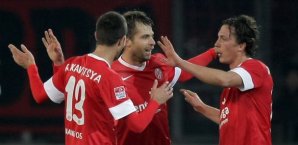Mainz 05 bejubelt den Sieg über den 1. FC Nürnberg FUßball,Nürnberg,Mainz
