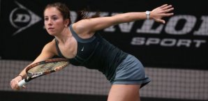 Annika Beck hatte Mühe mit der Gegnerin annika,beck,wta,tennis,return,lauf