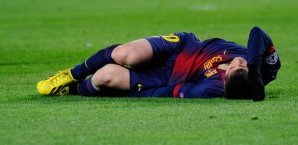 Lionel Messi musste verletzt abtransportiert werden lionel messi, fc barcelona