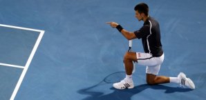 Novak Djokovic jubelte auf ungewöhnliche Weise novak,djokovic,tennis,abu,dhabi