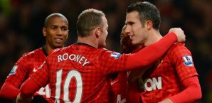 Eine Umarmung zum Abschied? wayne rooney, robin van persie, manchester united