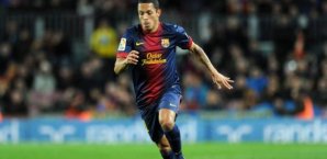 Adriano vom FC Barcelona mahnt seine Kollegen zu besserem Defensivverhalten Adriano,FC Barcelona