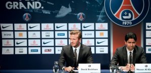David Beckham bei der Vorstellung in Paris Beckham,Paris