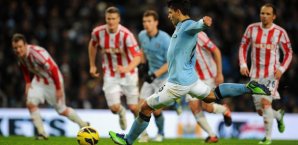 Sergio Agüero war selten zu stoppen sergio,agüero,manchester,city,robert,huth,stoke,city