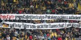 Die Fans von Dynamo Dresden versuchten sich gegen den Ausschluss zu wehren Dynamo Dresden,DFB-Pokal