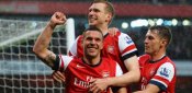 lukas podolski, per mertesacker, fc arsenal