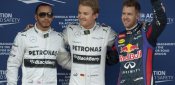 Nico Rosberg, Lewis Hamilton und Sebastian Vettel Nico Rosberg,Lewis Hamilton,Sebastian Vettel