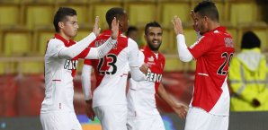 Der AS Monaco feiert die Treffer von James Rodriguez AS Monaco