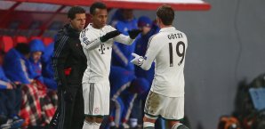 Julian Green kam für Mario Götze ins Spiel Julian Green,Mario Götze,FC Bayern München