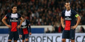 Zlatan Ibrahimovic wird gegen Bayer Leverkusen ohne Sturmpartner Edinson Cavani auskommen müssen Edinson Cavani,Zlatan Ibrahimovic,Paris Saint-Germain
