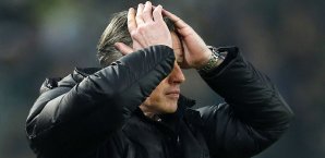 Immer wieder Sündenbock auf Schalke: Trainer Jens Keller Jens Keller,FC Schalke 04,Bundesliga