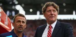 Toni Schumacher (r.) sieht seines FC noch lange nicht am Ziel 1.fc köln,toni Schumacher